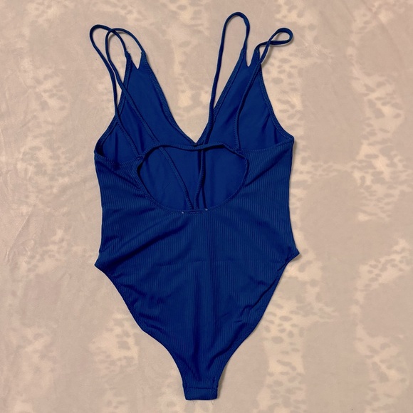 Plunge neck one piece bathing suit - Picture 2 of 2